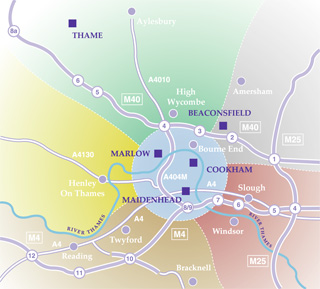 Pike, Smith and Kemp have offices in  Cookham,Thame and Maidenhead